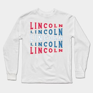 TEXT ART USA LINCOLN Long Sleeve T-Shirt